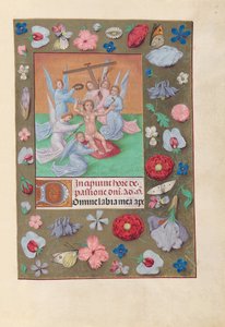 Hours of Queen Isabella the Catholic, Queen of Spain: Fol. 50r, Infant Christ..., ca. 1500. av Master of the First Prayerbook of Maximillian