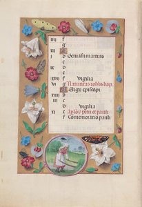 Hours of Queen Isabella the Catholic, Queen of Spain: Fol. 7v, juni, ca. 1500. av Master of the First Prayerbook of Maximillian