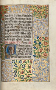 Timebok Bruk av Rouen: fol. 110r, Messe for de døde i innledning, ca. 1470. av Master of the Geneva Latini