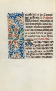 Timebok Bruk av Rouen: fol. 116v, ca. 1470. av Master of the Geneva Latini