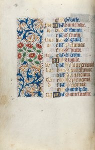 Timebok Bruk av Rouen: fol. 12v, c. 1470. av Master of the Geneva Latini