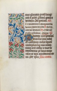 Timebok Bruk av Rouen: fol. 14v, c. 1470. av Master of the Geneva Latini