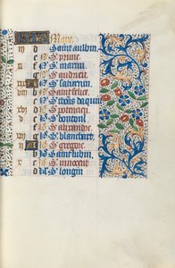 Timebok Bruk av Rouen: fol. 3r, c. 1470. av Master of the Geneva Latini