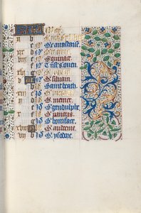 Timebok Bruk av Rouen: fol. 5r, c. 1470. av Master of the Geneva Latini
