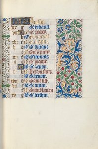 Timebok Bruk av Rouen: fol. 7r, c. 1470. av Master of the Geneva Latini