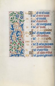 Timebok Bruk av Rouen: fol. 7v, c. 1470. av Master of the Geneva Latini