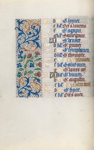 Timebok Bruk av Rouen: fol. 8v, c. 1470. av Master of the Geneva Latini