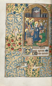 Timebok Bruk av Rouen: fol. 99v, pinse, ca. 1470.