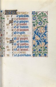 Timebok Bruk av Rouen: fol. 9r, c. 1470. av Master of the Geneva Latini