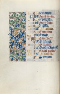 Timebok Bruk av Rouen: fol. 9v, c. 1470. av Master of the Geneva Latini