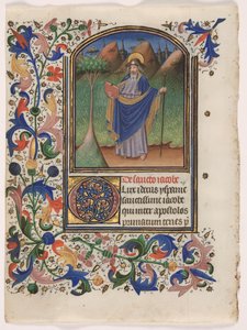 Blad fra en timebok: Saint James the Greater, ca. 1440-1450. av Master of the Gold Scrolls