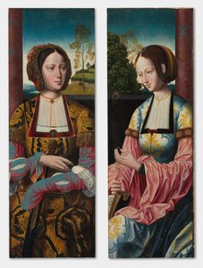 Saint Catherine og Saint Barbara par, ca. 1520.