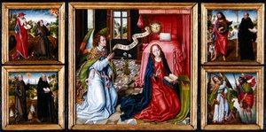 Triptych of the Annunciation, ca. 1483 (olje på panel)