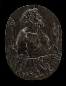 En satyr, sent på 1400- eller tidlig på 1500-tallet. av Master of the Martelli Mirror