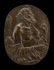 En satyr, sent på 1400- eller tidlig på 1500-tallet. av Master of the Martelli Mirror
