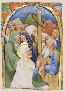 Funnet av det hellige kors. Fra et manuskript Gradual, c.1420