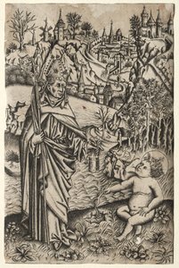 St. Augustine og barnet ved kysten av Master of the Nuremberg Passion