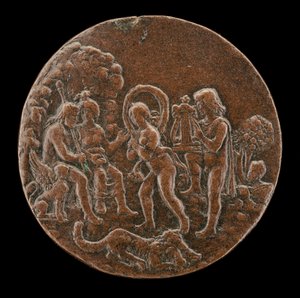 Orfeus og Eurydike før Pluto og Proserpin, fjerde kvartal 1400-tallet.