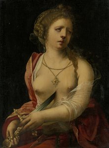 Lucretias selvmord av Master of the Parrot