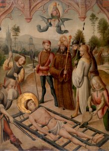 Saint Lawrences martyrium av Master of the Saint Ursula Legend