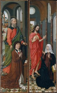 Saint Paul med Paolo Pagagnotti, Kristus som viser seg for sin mor, sent på 1480-tallet. av Master of the Saint Ursula Legend