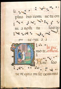 St. Peter frigjort fra fengsel, f.58v fra et gradvis, sent 1400-tall (blekk, tempera og bladgull på pergament) av Master of the Saluces Hours (attr. to)