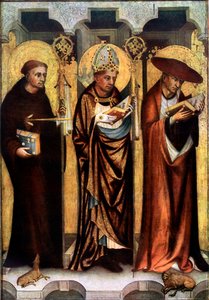 St Giles, St Gregory og St Jerome, c1380 1955.