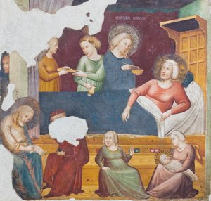 Baptistens fødsel, første halvdel av 1300-tallet (frittliggende freskomaleri) av Master of the Urbino Coronation