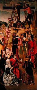The Deposition, sidepanel til en triptyk, ca. 1490-tallet (olje på panel) (se også 152538)