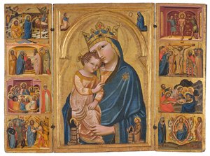Wallraf Triptych, ca. 1360 (tempera og gull på panel) av Master of the Wallraf Triptych