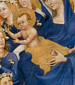 Jomfru og barn, ca. 1395-99 (eggtempera på eik) (detalj av 3028)