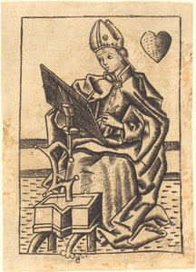 Saint Augustine av Master with the Banderoles