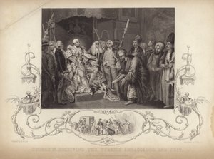 Kong George III mottar den tyrkiske ambassadøren og drakten