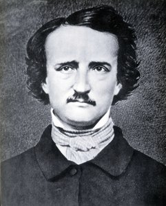 Portrett av den amerikanske forfatteren Edgar Allan Poe (1809 - 1849) fotografi av Brady på 1800-tallet.