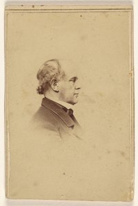 [Uidentifisert mann i profil, trykt i vignetstil] av Mathew B. Brady