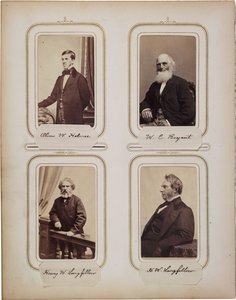 Album med 200 cartes de visite, de fleste av Brady 1865 ca. av Mathew B. Brady