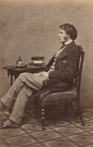 Carte-de-visite-portrett av Charles Sumner, 1860-tallet. av Mathew Brady