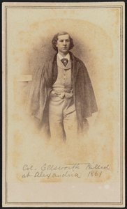 Carte-de-visite-portrett av Col. Elmer Ephraim Ellsworth, 1861. av Mathew Brady