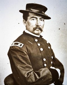 General Philip H. Sheridan (1831-88) (s/hvitt-bilde) av Mathew Brady