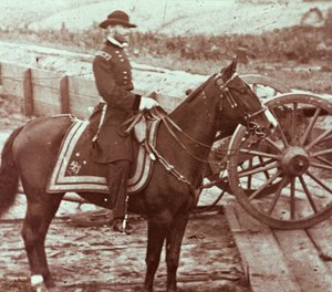 General William T. Sherman (1820-91) i Atlanta, GA (s/hvitt-bilde) av Mathew Brady