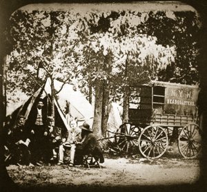 Hovedkvarteret til New York Herald i feltet ved Culpeper Court House, 1863 av Mathew B. Brady