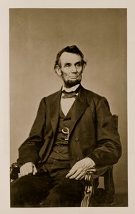 Portrett av Abraham Lincoln (1809-65) (bw-bilde)