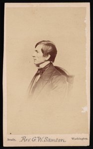 Portrett av pastor George Whitefield Samson 1819-1896, før 1896. av Mathew Brady