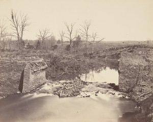 Stone Bridge - Bull Run, 1862. av Mathew Brady