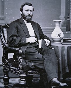 Ulysses Simpson Grant (1822-85) (s/hvitt-bilde) av Mathew Brady