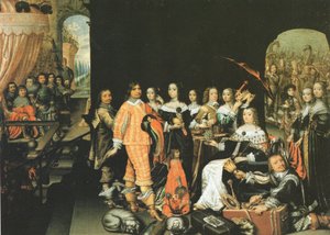 Glorifisering av enkekurfyrsten Elisabeth Charlotte av Brandenburg som dronning av Saba av Mathias Czwiczek