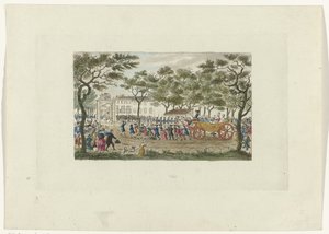 Overtakelse av prinsessen av Orange og barna, 1787 av Mathias de Sallieth