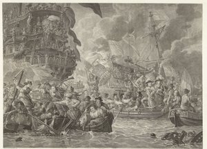 Det nederlandske angrepet på Medway og fangsten av Royal Charles, 1667 av Mathias de Sallieth