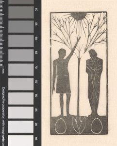 To figurer ved et tre av Mathieu Lauweriks