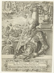 Portrett av Jean Parisot de La Valette, stormester for ridderne av Malta av Mathis Zündt